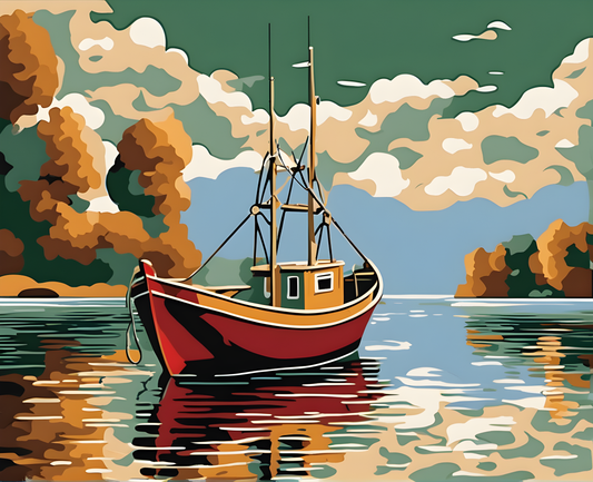 Street Art Collection OD (21) - Fishing boat - Van-Go Paint-By-Number Kit