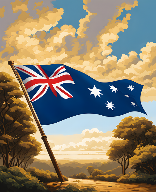 Australia Collection PD (123) - Flag of Australia - Van-Go Paint-By-Number
