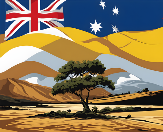 Australia Collection PD (118) - Flag of Australia - Van-Go Paint-By-Number