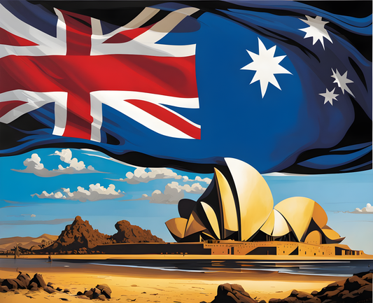Australia Collection PD (117) - Flag of Australia - Van-Go Paint-By-Number