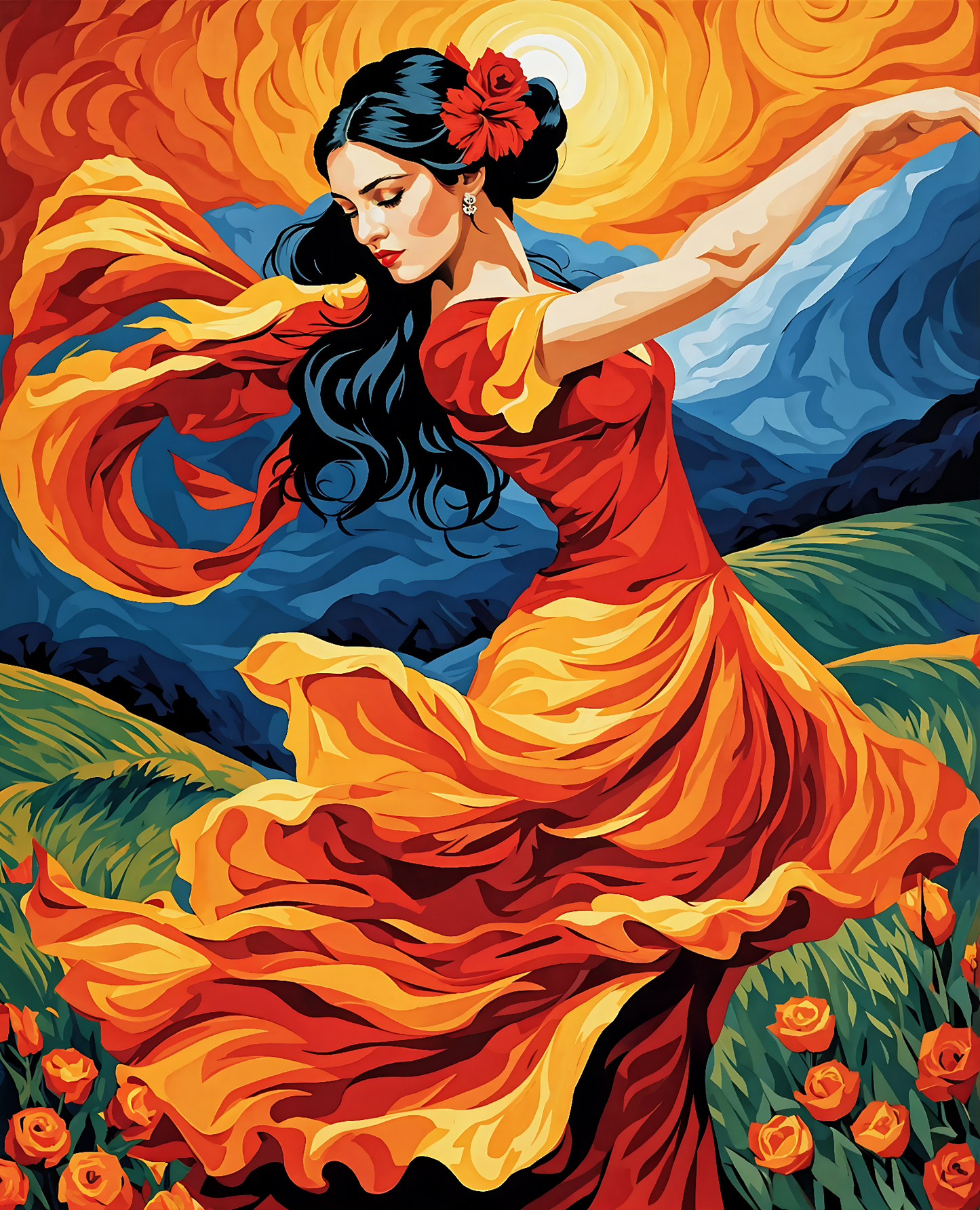 Flamenco dancer PD (6) - Van-Go Paint-By-Number Kit