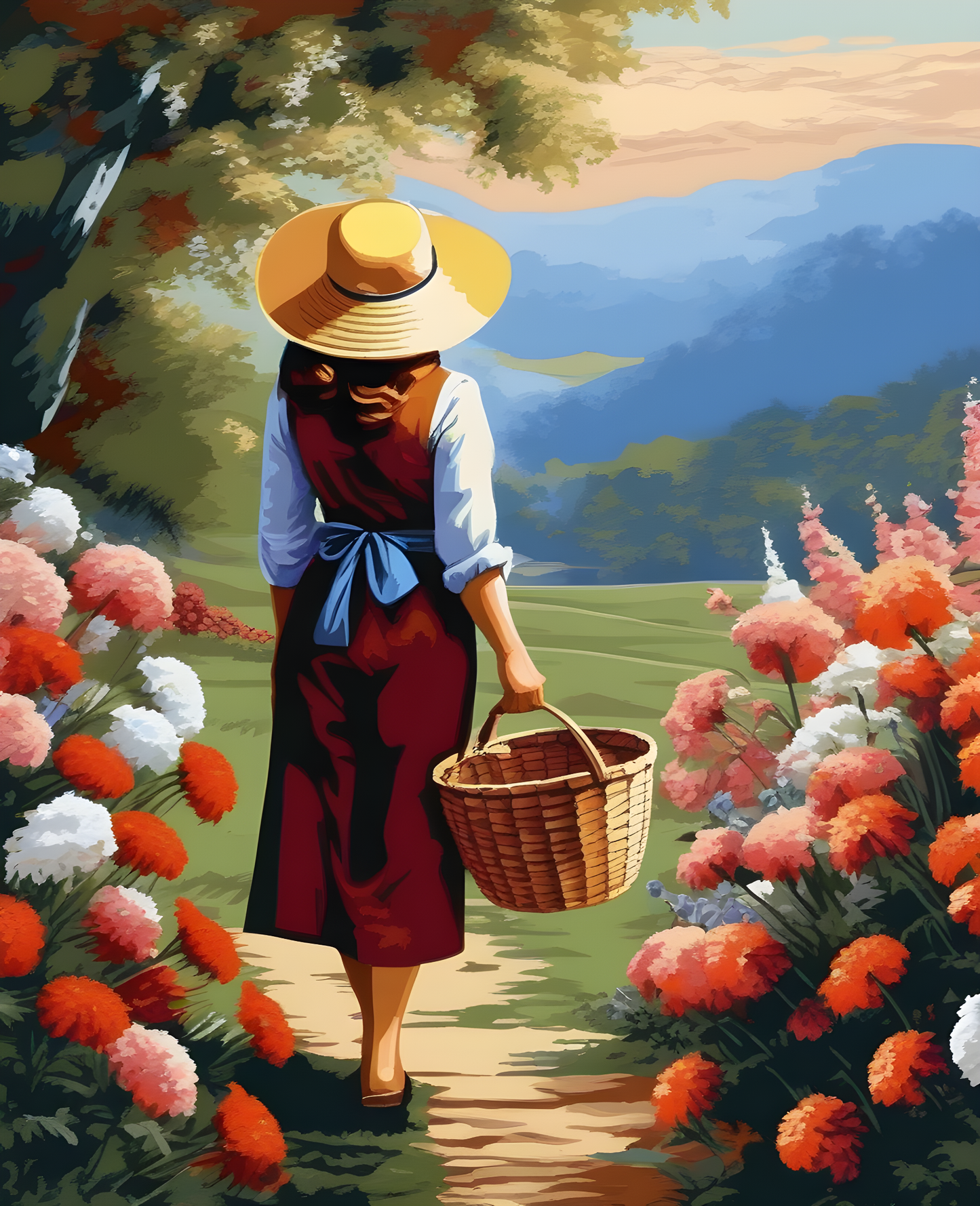 Flowers Picker (4) - Van-Go Paint-By-Number Kit