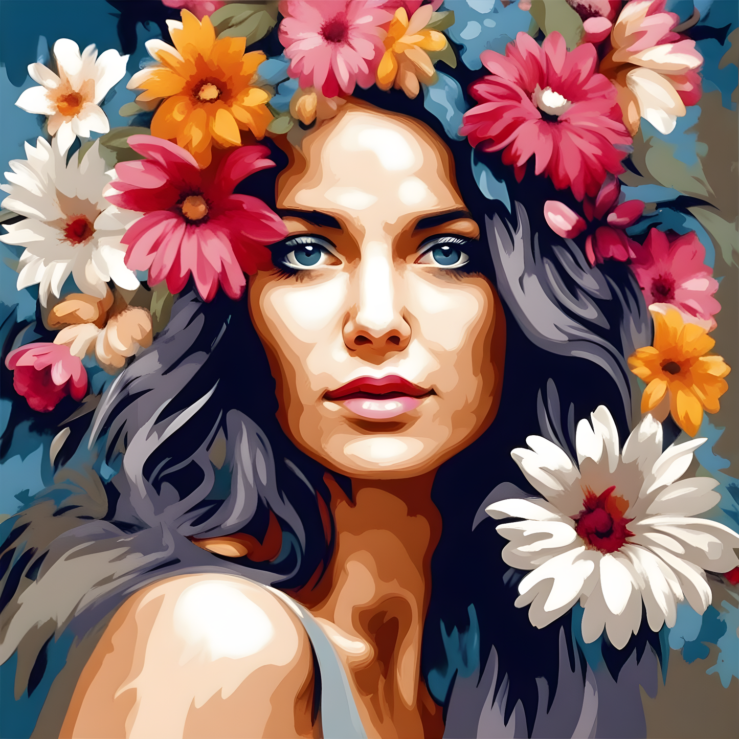 Flowery woman Collection PD (2) - Van-Go Paint-By-Number Kit
