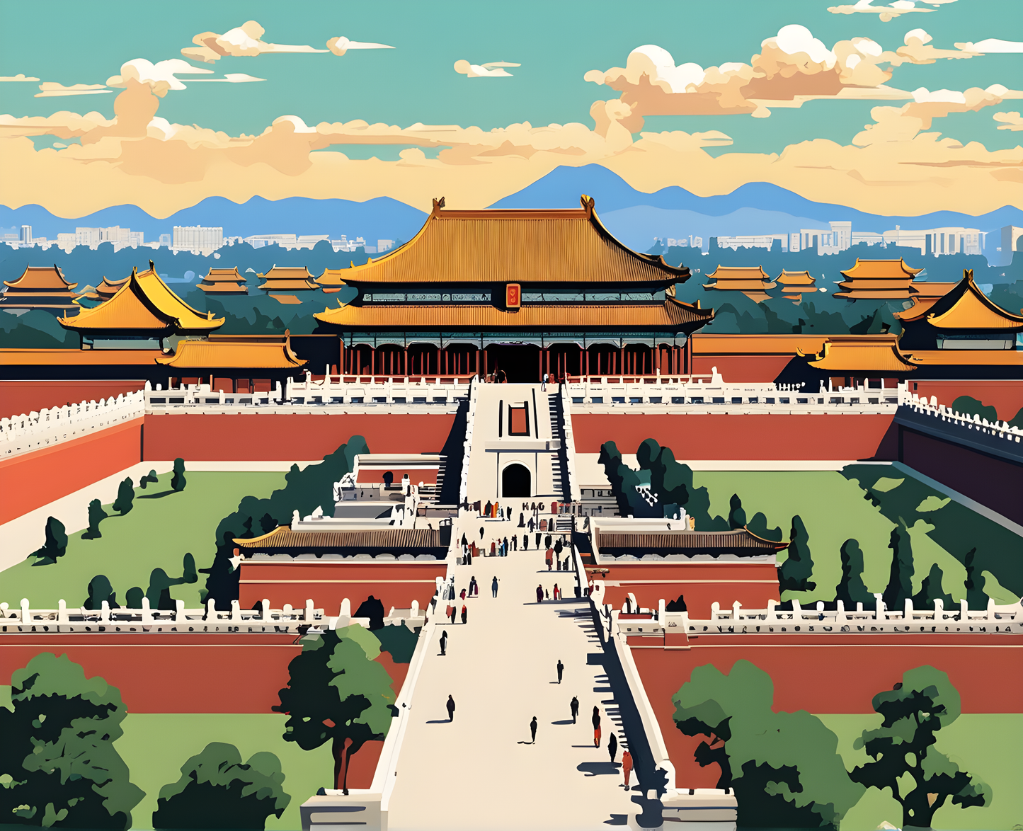 Amazing Places OD (64) - Forbidden City, Beijing, China - Van-Go Paint-By-Number Kit