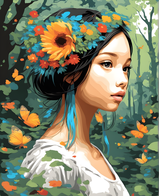 Forest Girl - Van-Go Paint-By-Number Kit