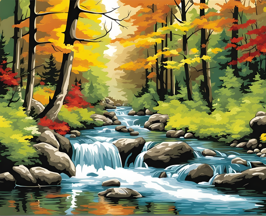 Forest Stream (2) - Van-Go Paint-By-Number