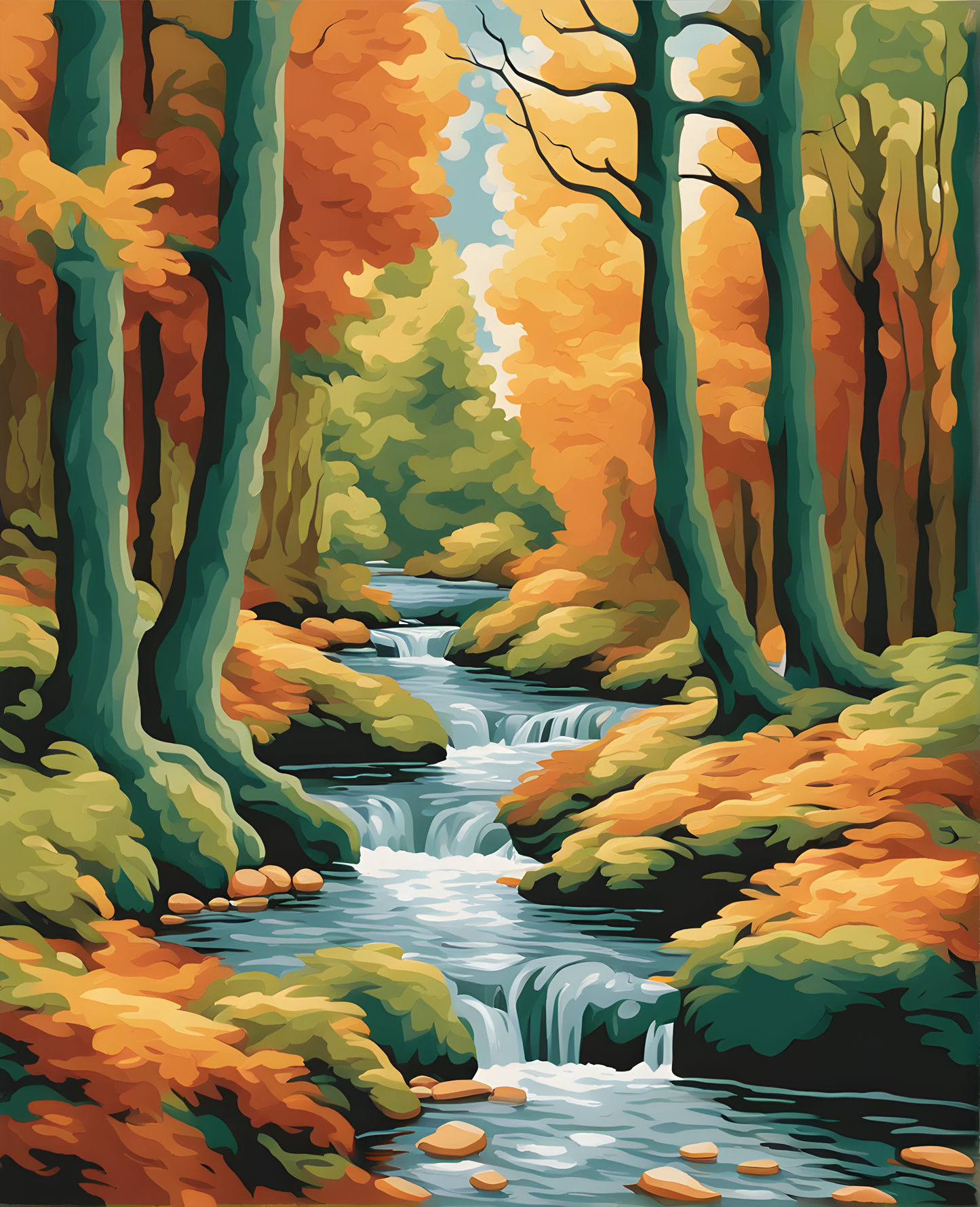 Forest Stream (3) - Van-Go Paint-By-Number