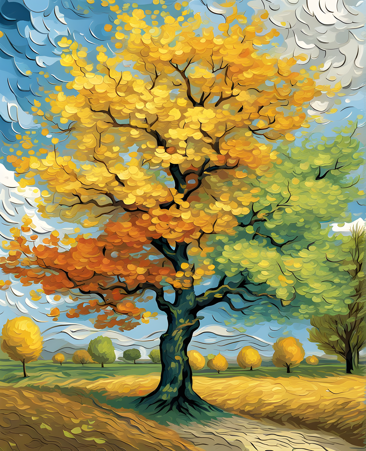 Four Seasons Tree (1) - Van-Go Paint-By-Number Kit