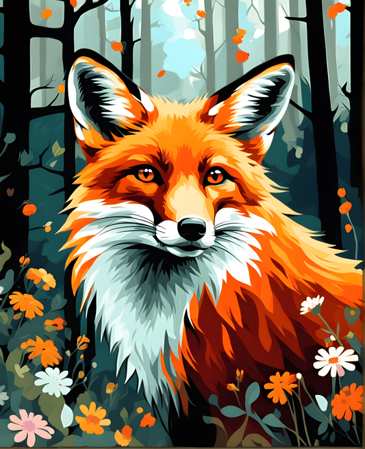 Fox in the woods (2) - Van-Go Paint-By-Number Kit