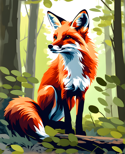 Fox in the woods (1) - Van-Go Paint-By-Number Kit