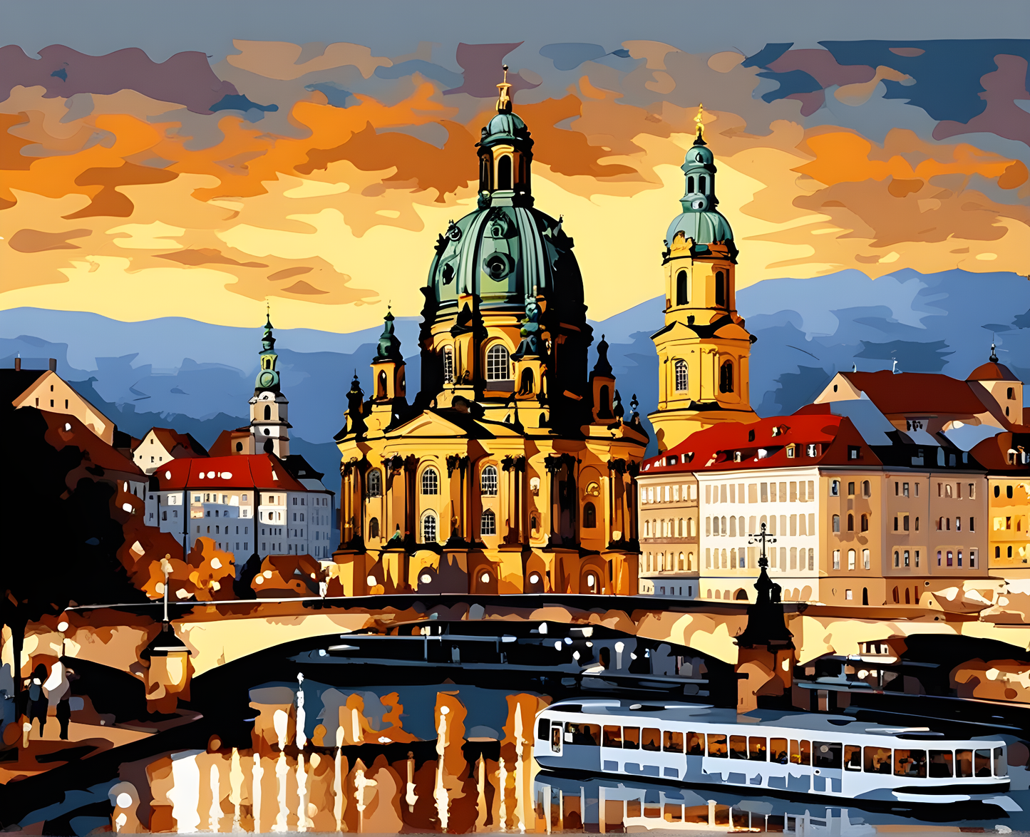 Frauenkirche Dresden, Saxony - Van-Go Paint-By-Number Kit