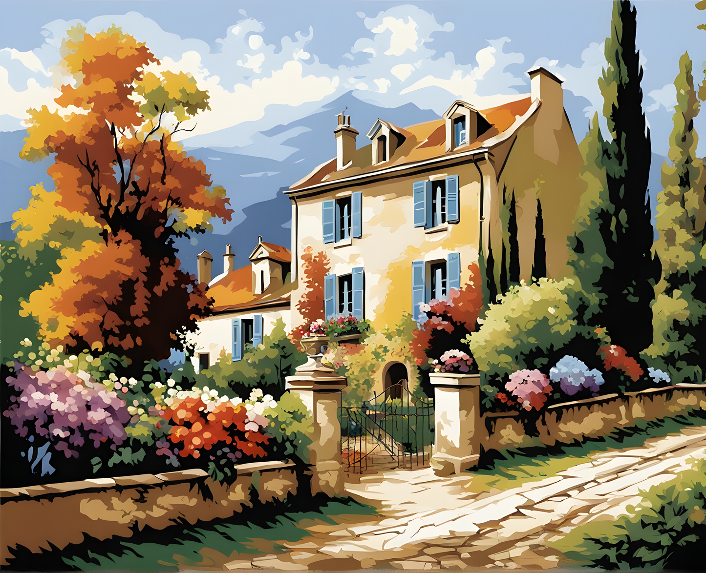 French Landscape (2) - Van-Go Paint-By-Number Kit