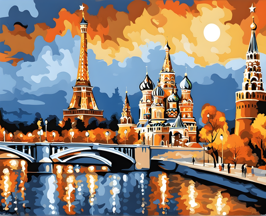 FROM PARIS TO MOSCOW (2) - Van-Go Paint-By-Number Kit