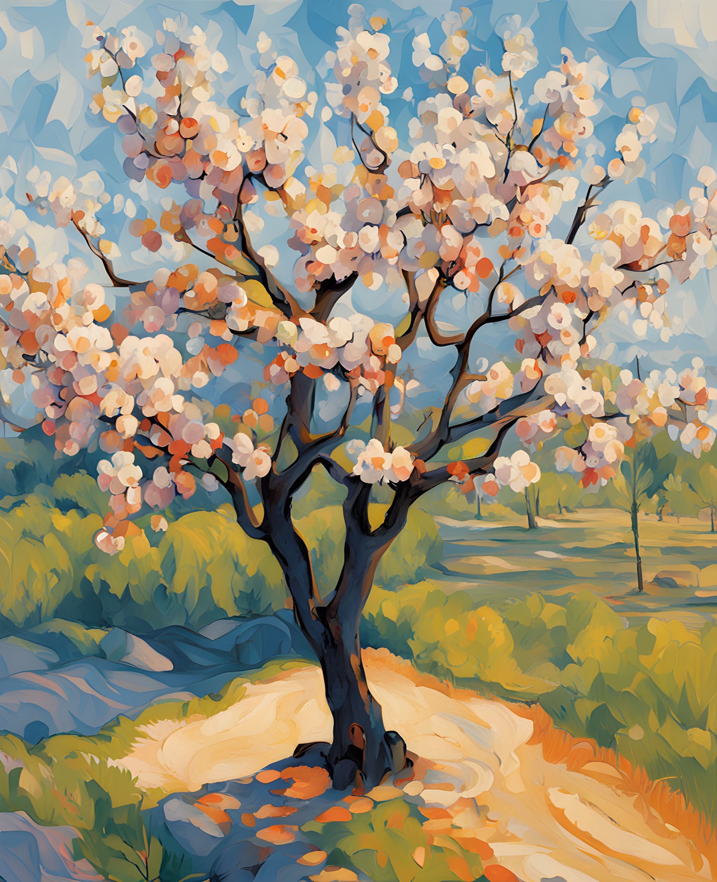 Fruit Tree in Blossom (2) - Van-Go Paint-By-Number Kit