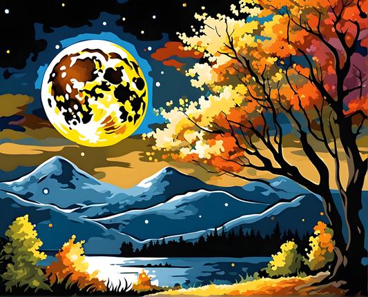 Full Moon Night - Van-Go Paint-By-Number Kit