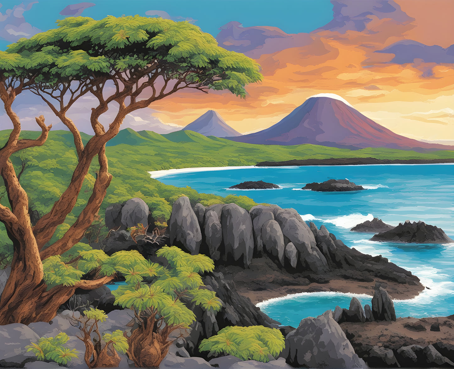 Amazing Places OD (283) - Galapagos Islands - Van-Go Paint-By-Number Kit