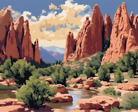 Amazing Places OD (68) - Garden of the Gods, Colorado Springs - Van-Go Paint-By-Number Kit