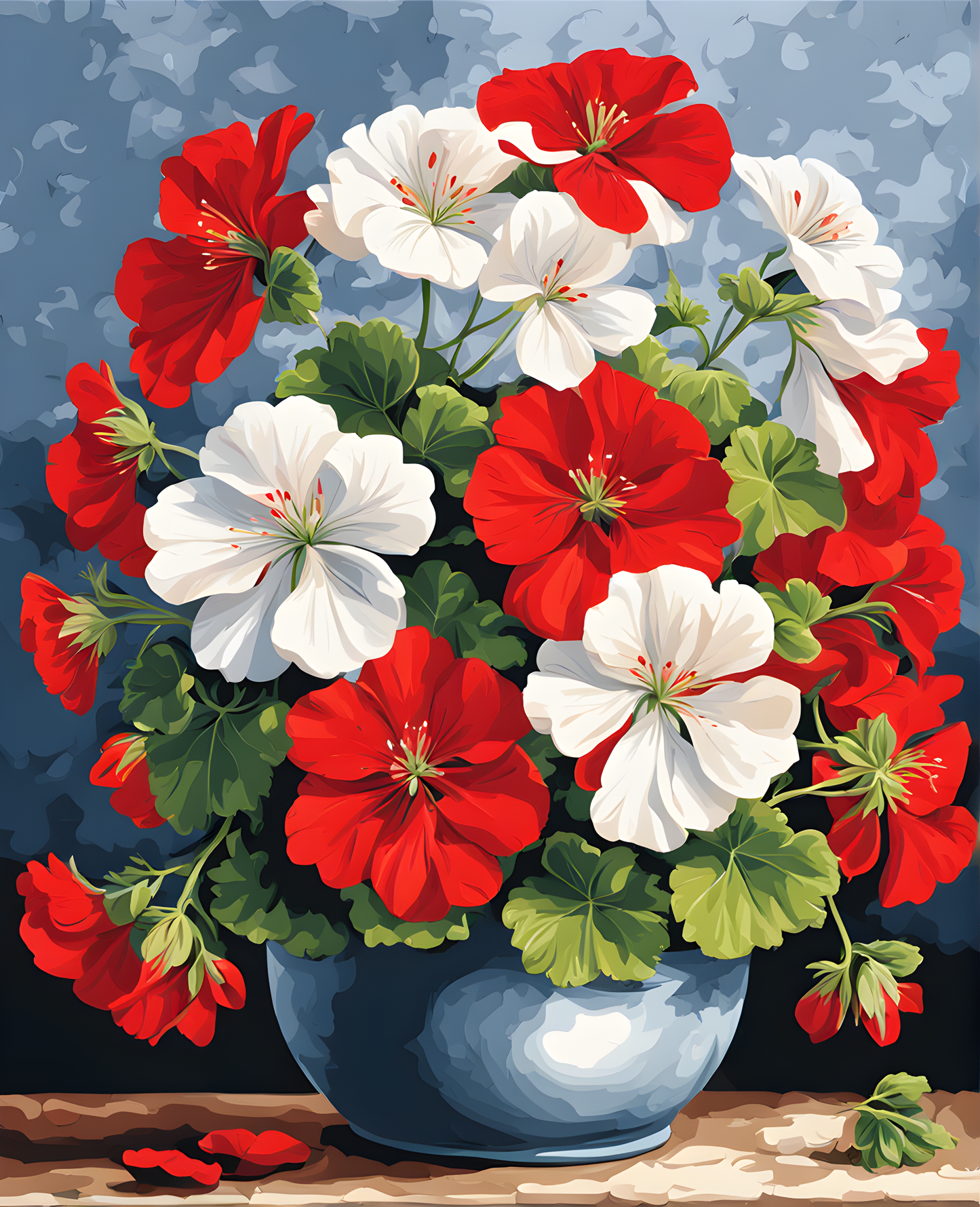 Geraniums PD (1) - Van-Go Paint-By-Number Kit