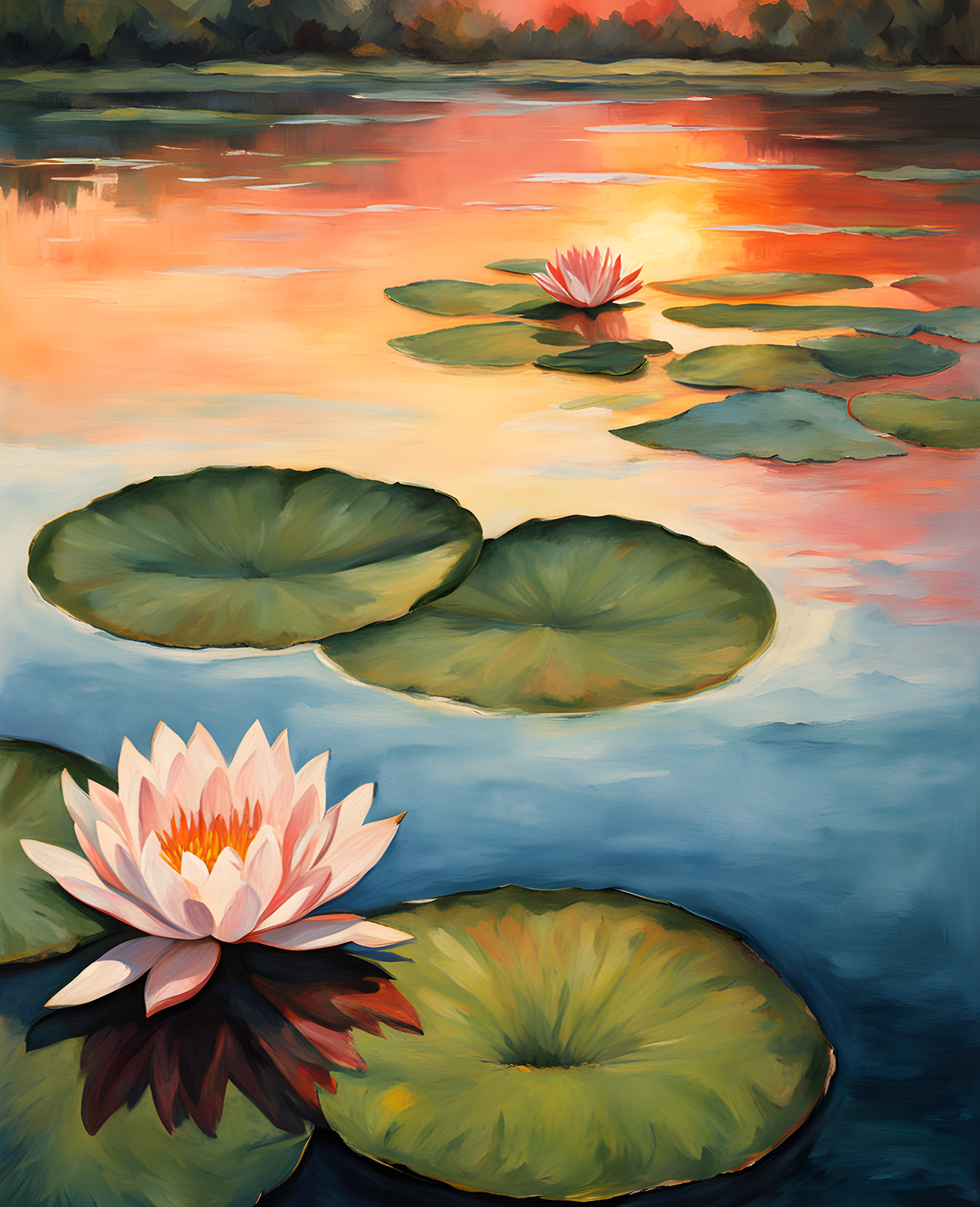 Exotic Flowers Collection (78) - Giant Water Lily - Van-Go Paint-By-Number Kit