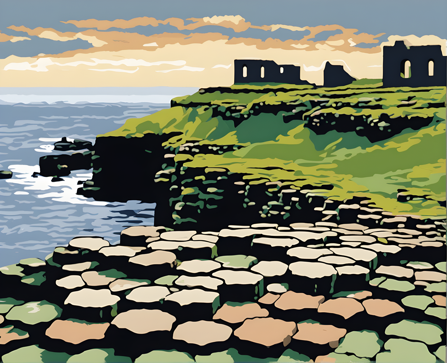 Amazing Places OD (70) - Giant’s Causeway, Bushmills, Ireland - Van-Go Paint-By-Number Kit