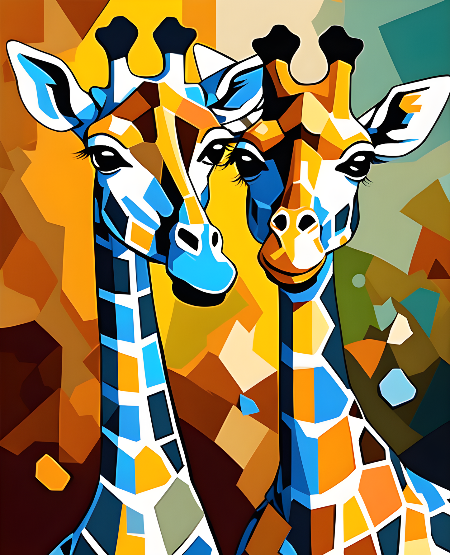 Giraffe Lovers PD - Van-Go Paint-By-Number Kit