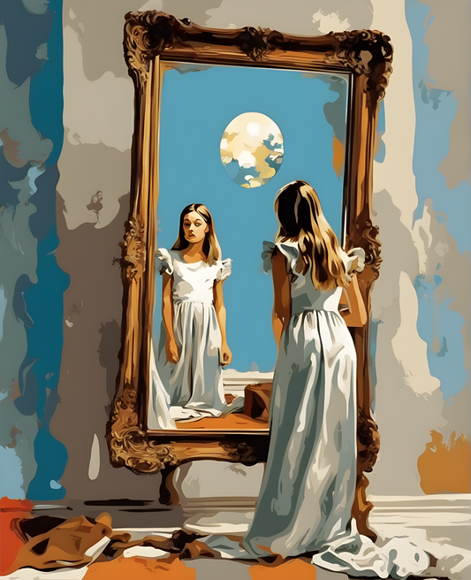 Girl Before A Mirror (3) - Van-Go Paint-By-Number Kit