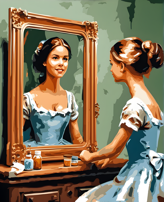 Girl Before A Mirror (2) - Van-Go Paint-By-Number Kit
