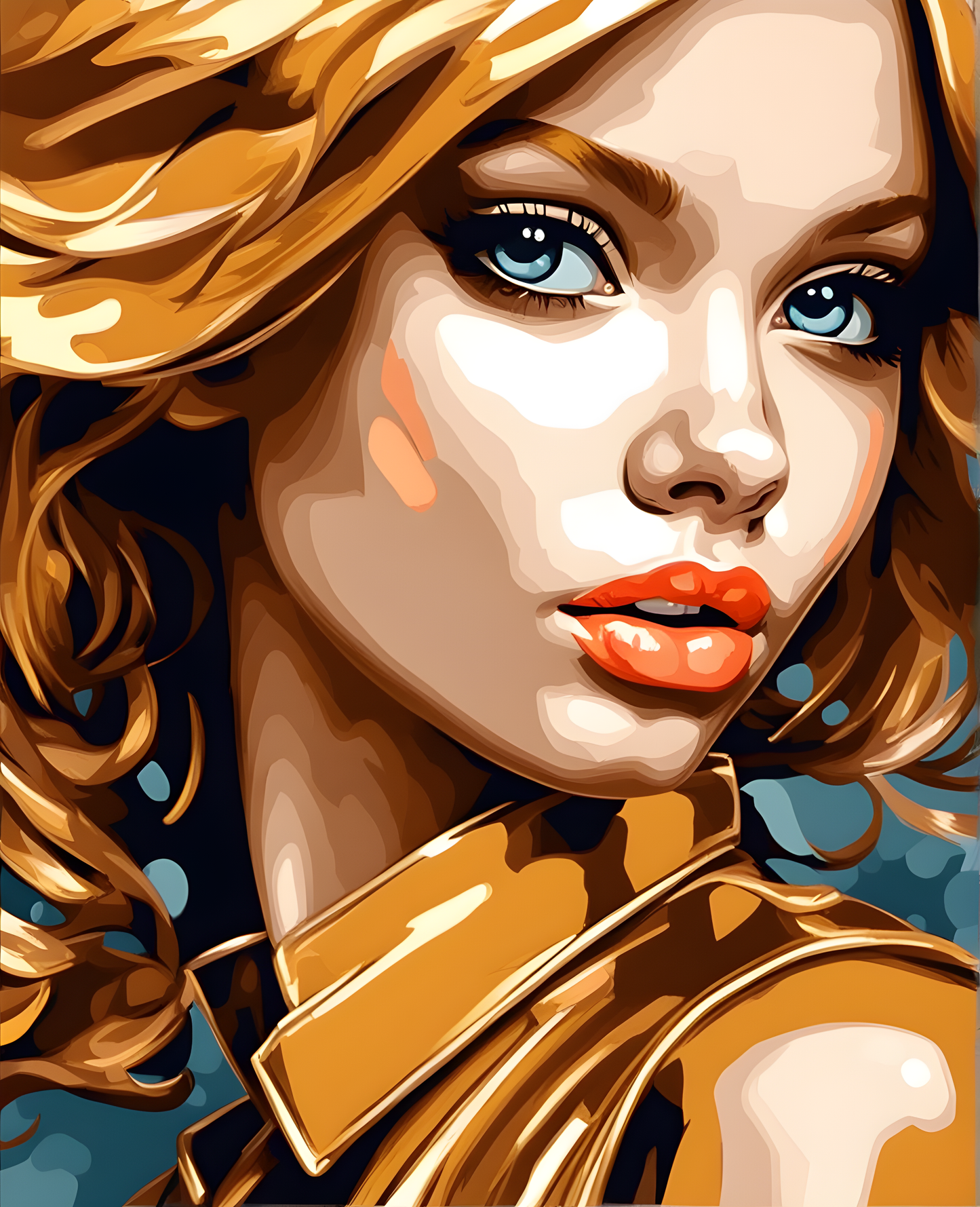 GIRL ON GOLD (2) - Van-Go Paint-By-Number Kit