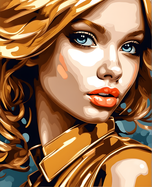 GIRL ON GOLD (2) - Van-Go Paint-By-Number Kit