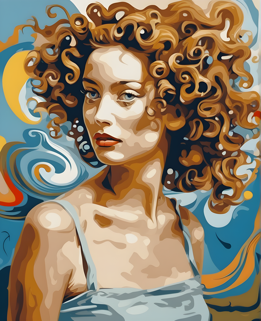 Girl with Curls (4) - Van-Go Paint-By-Number Kit