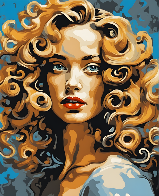 Girl with Curls (1) - Van-Go Paint-By-Number Kit