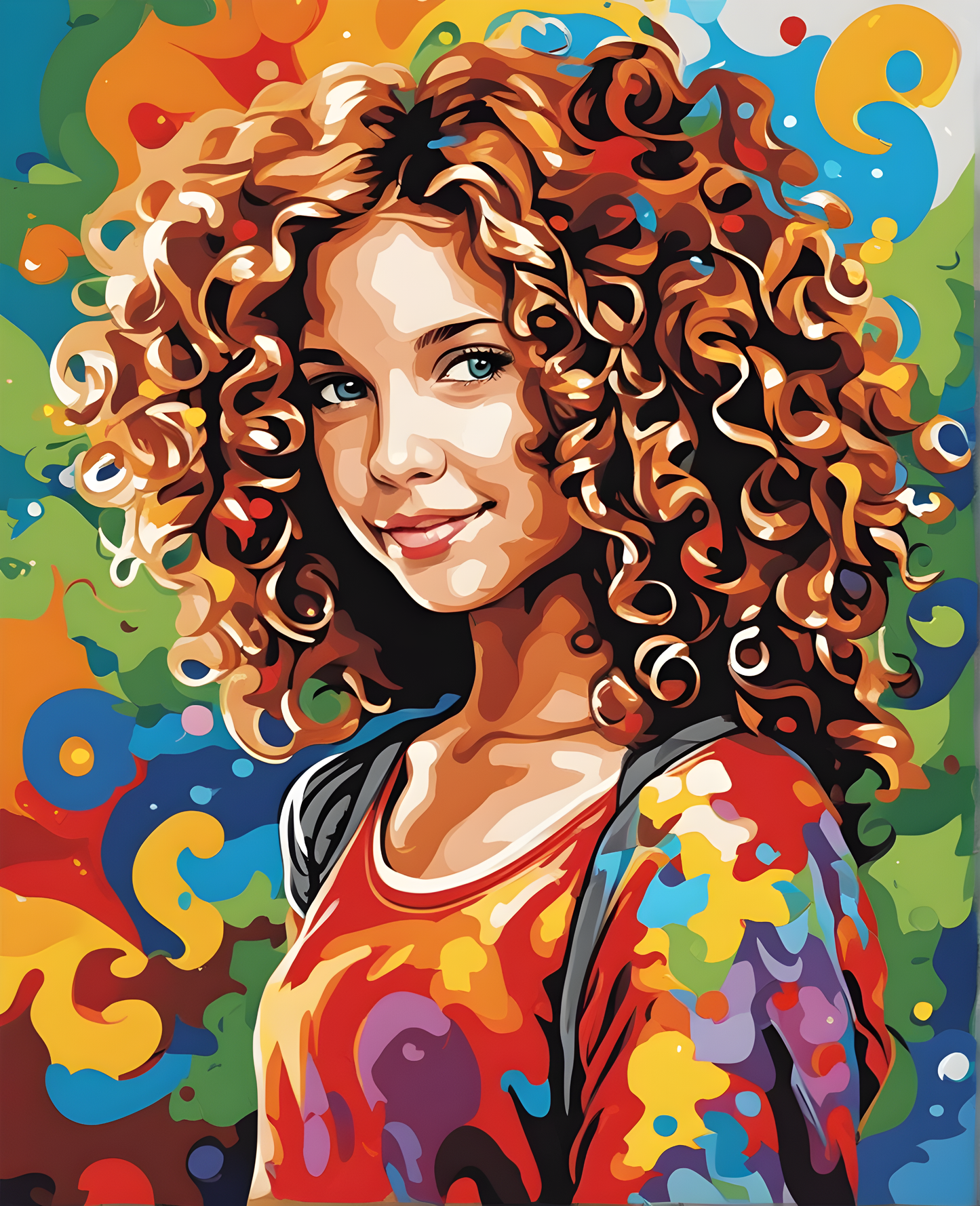 Girl with Curls (5) - Van-Go Paint-By-Number Kit