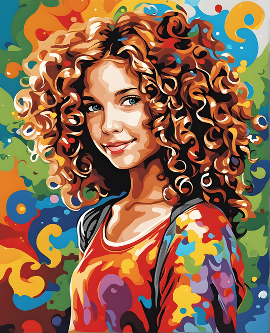 Girl with Curls (5) - Van-Go Paint-By-Number Kit