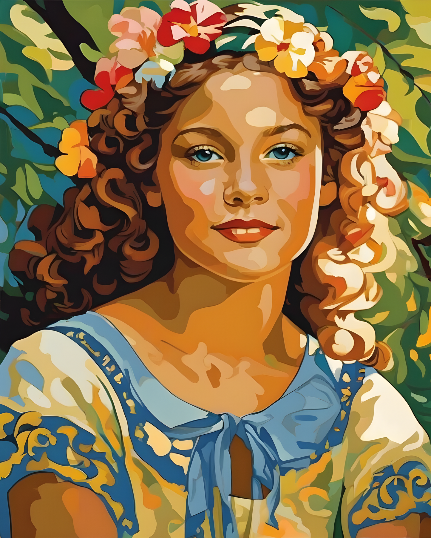 Girl with Curls (6) - Van-Go Paint-By-Number Kit