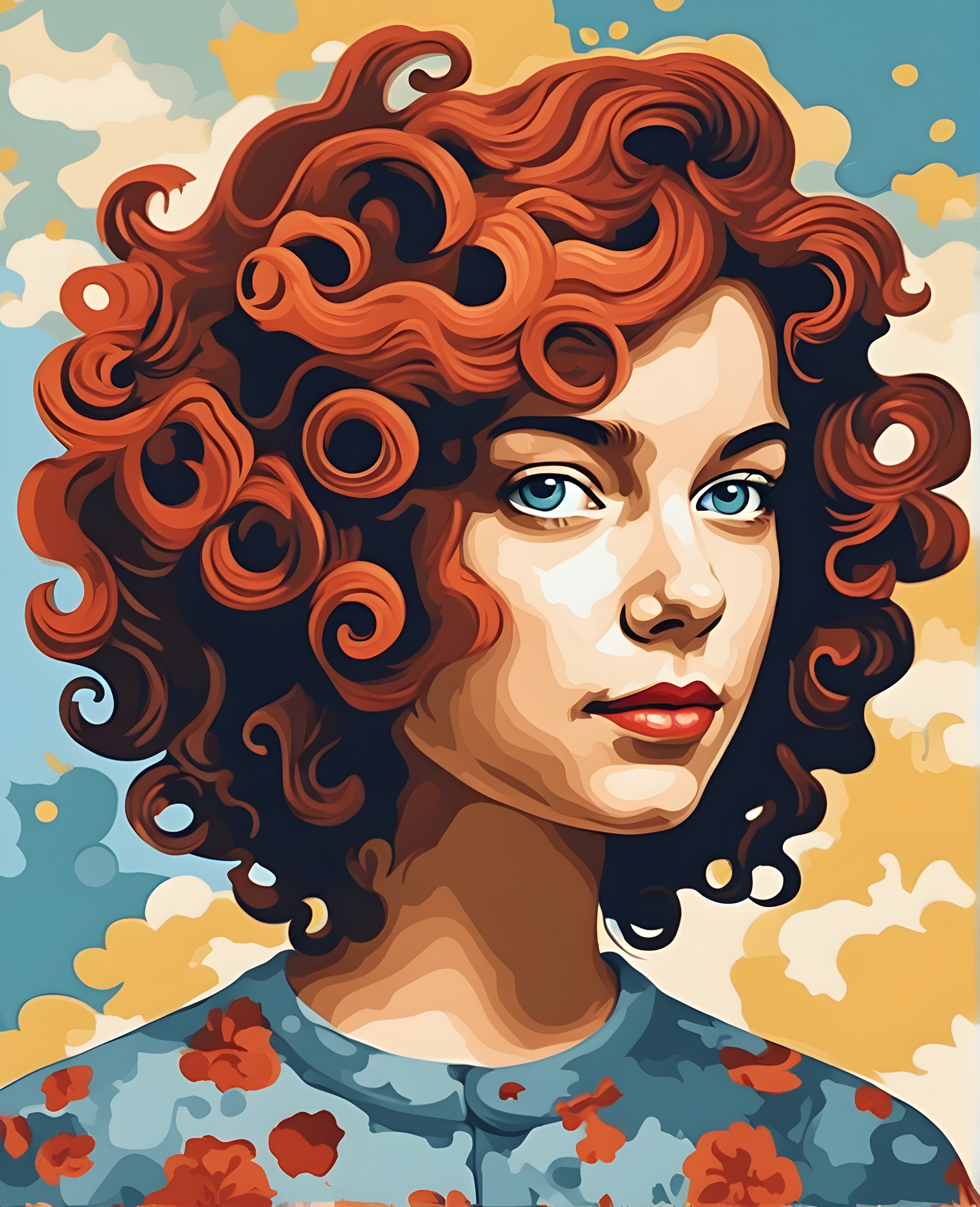 Girl with Curls (3) - Van-Go Paint-By-Number Kit