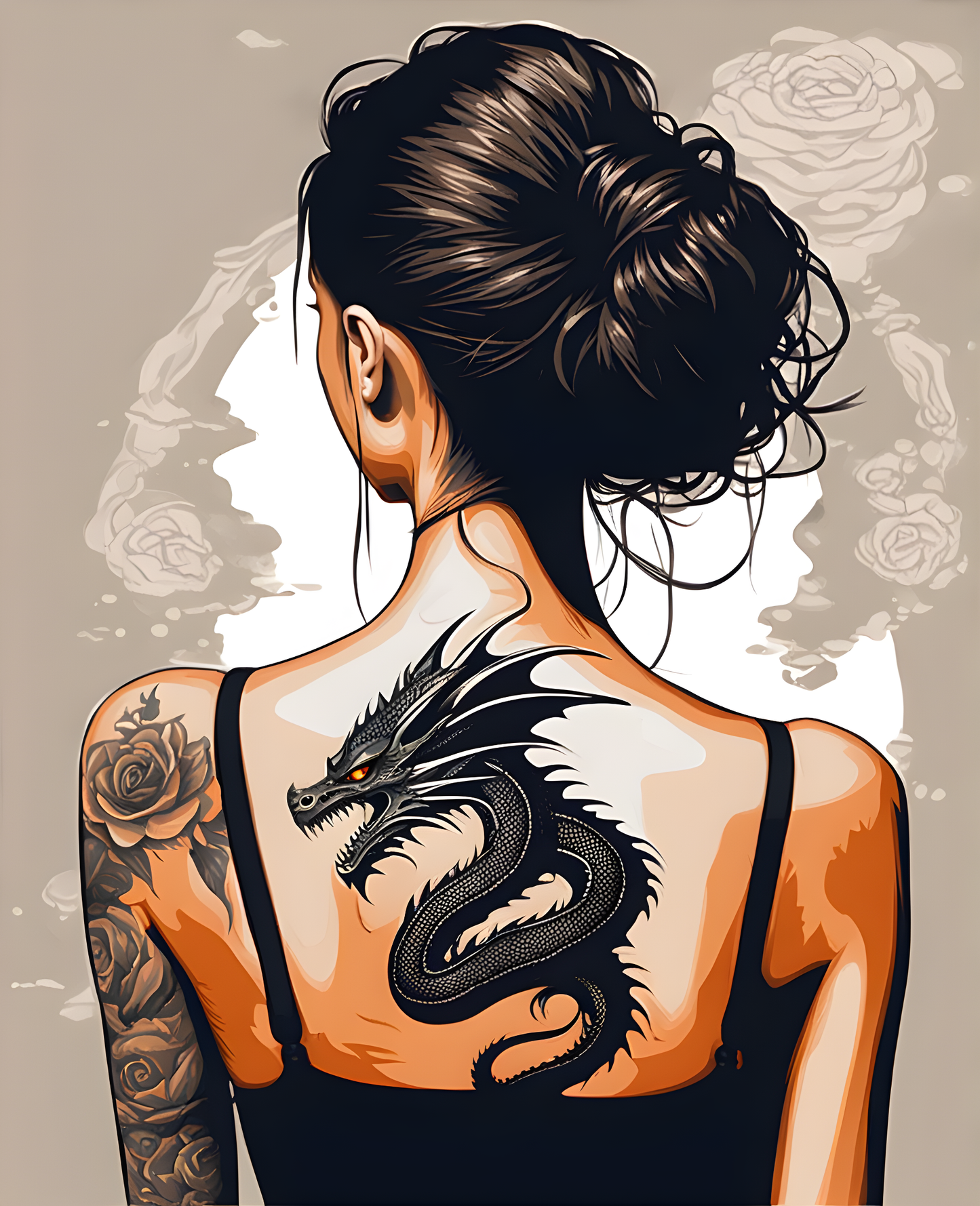 Girl with Dragon Tattoo (1) - Van-Go Paint-By-Number Kit