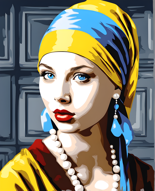 Girl with Pearl Earring by Jan Vermeer van Delft PD (17) - Van-Go Paint-By-Number Kit