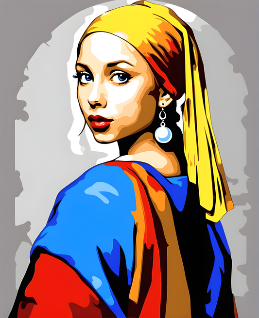 Girl with Pearl Earring by Jan Vermeer van Delft PD (6) - Van-Go Paint-By-Number Kit