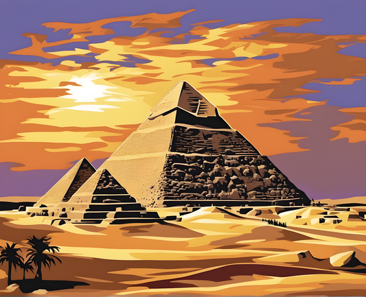 Amazing Places OD (74) - Giza Pyramids, Egypt - Van-Go Paint-By-Number Kit