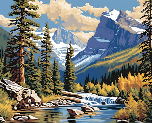 Amazing Places OD (77) - Glacier National Park, Montana - Van-Go Paint-By-Number Kit