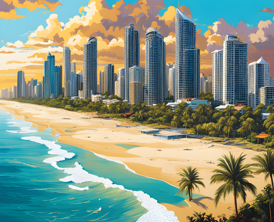 Australia Collection PD (44) - Gold Coast, QLD - Van-Go Paint-By-Number