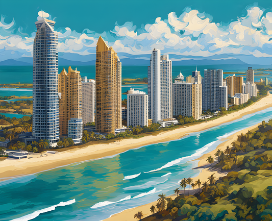 Australia Collection PD (43) - Gold Coast, QLD - Van-Go Paint-By-Number