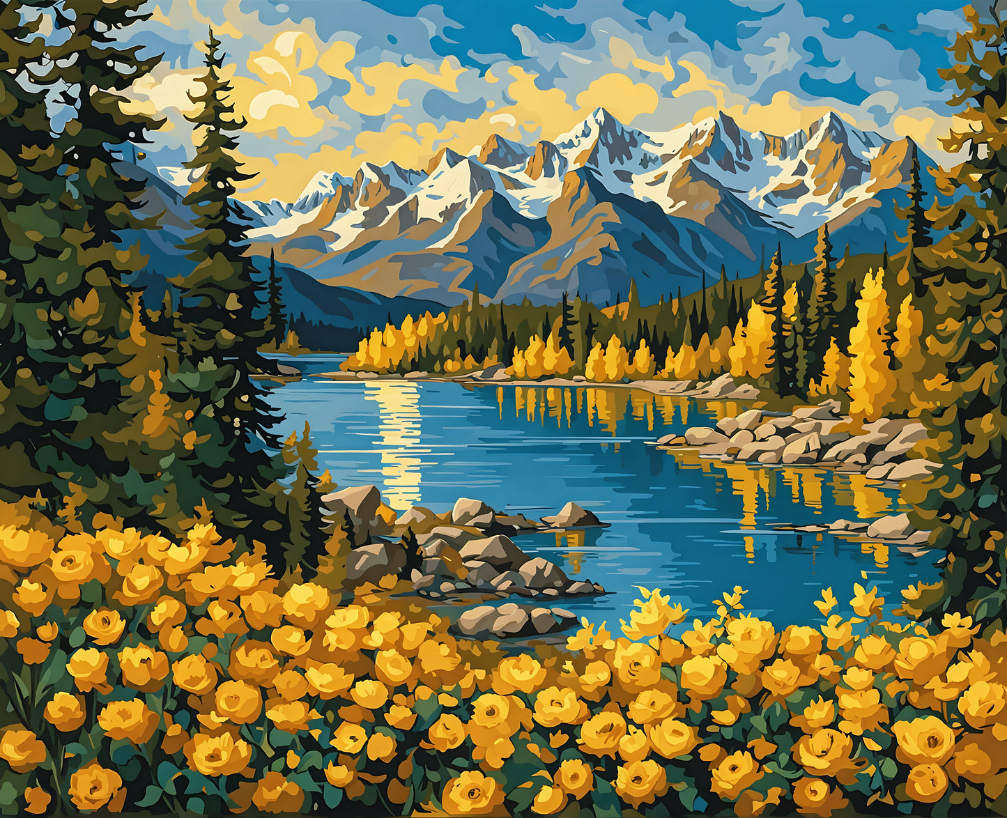 Canada Collection - Golden, British Columbia (20) - Van-Go Paint-By-Number Kit