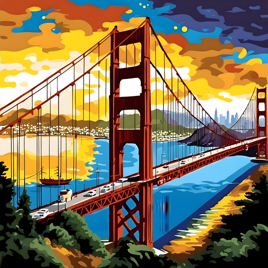 Golden Gate Bridge (4) - Van-Go Paint-By-Number Kit
