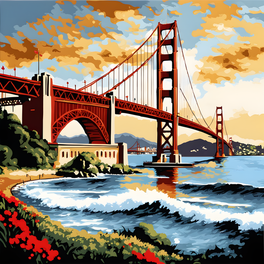 Golden Gate Bridge (8) - Van-Go Paint-By-Number Kit