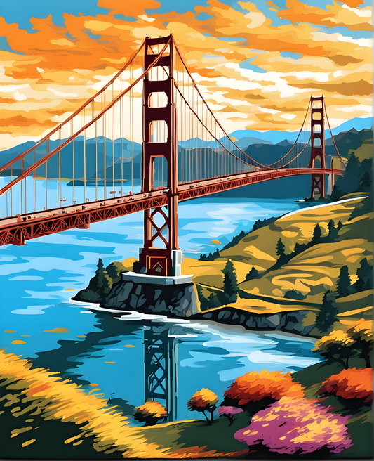 Golden Gate Bridge (1) - Van-Go Paint-By-Number Kit