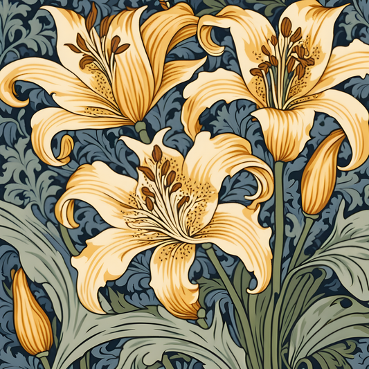 William Morris Collection PD (85) - Golden Lily - Van-Go Paint-By-Number Kit