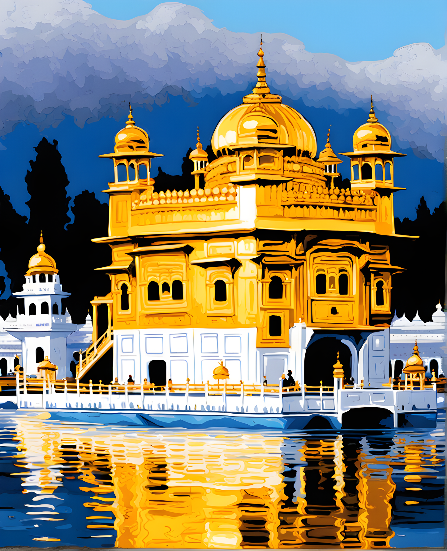 India Collection PD (1) - Golden Temple - Van-Go Paint-By-Number Kit