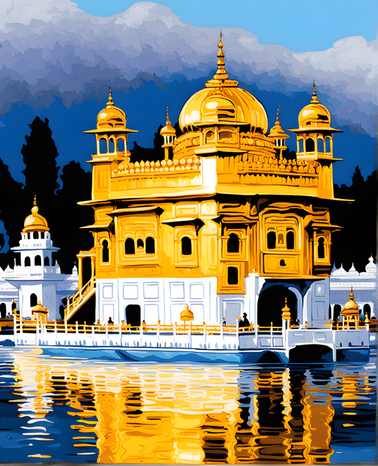 India Collection PD (1) - Golden Temple - Van-Go Paint-By-Number Kit