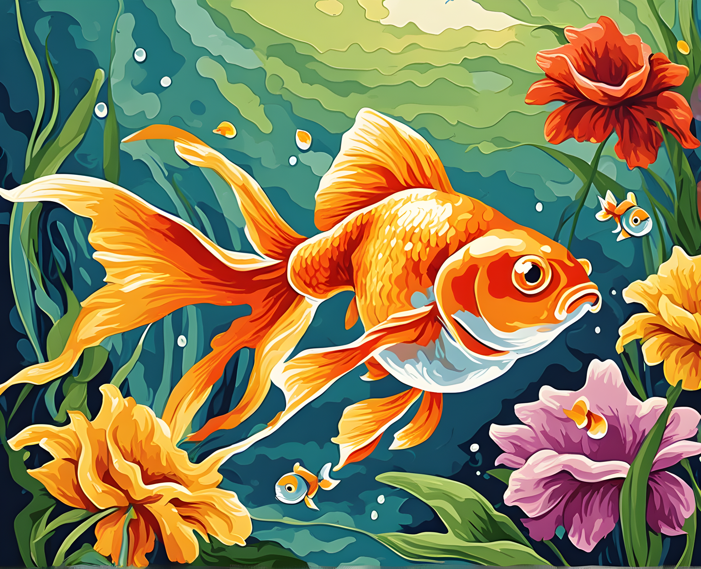 Street Art Collection OD (28) - Goldfish - Van-Go Paint-By-Number Kit